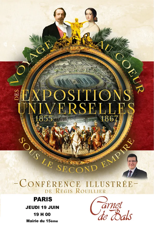 Affiche de la conférence Voyage au cœur des Expositions Universelles