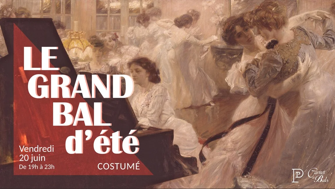 Affiche du Grand Bal d’Été costumé du 20 juin au Petit Palais